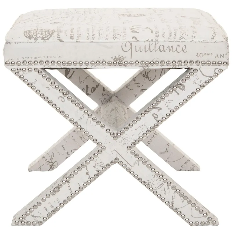 SAFAVIEH Shavonne X-Bench Ottoman