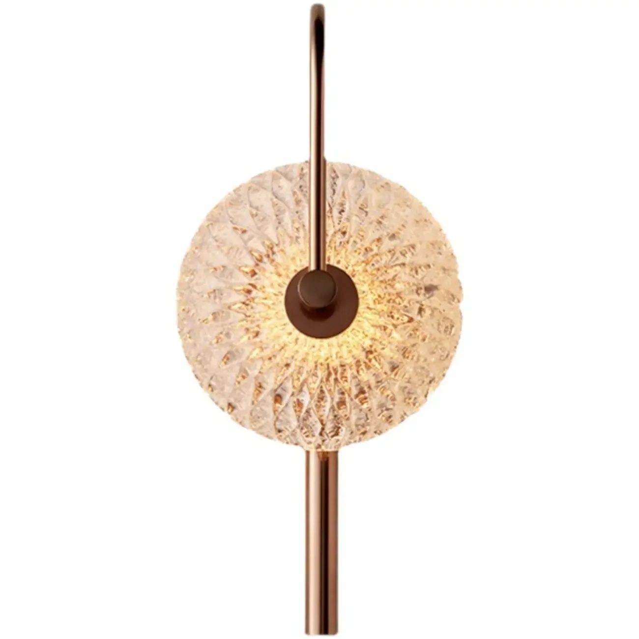 Modern Metal Glass Round Wall Sconce