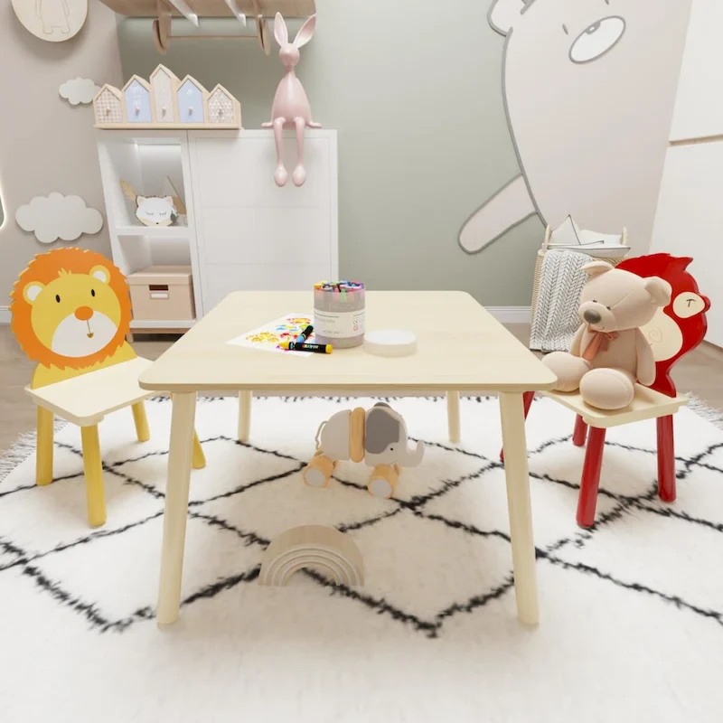 3 Pieces Toddler Table and Chair Set