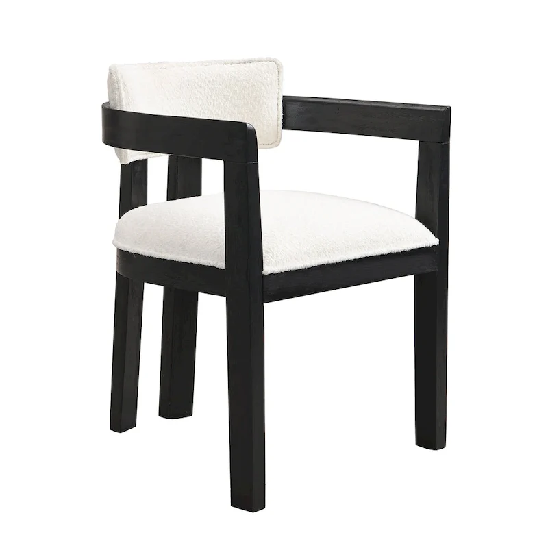 Conrad Sophisticated Modern Dining Chair With Armrest by Christopher Knight Home