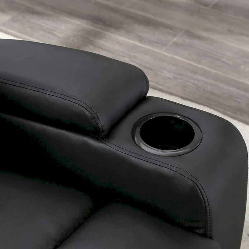 Manual Rocking Recliner Chair with Massage and Cup Holders