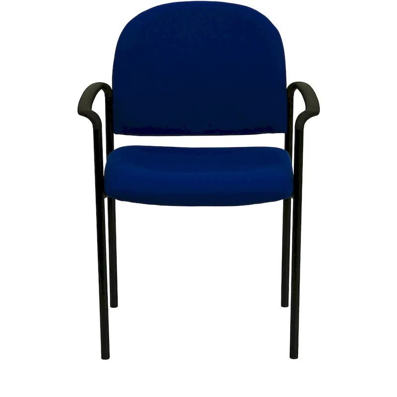 Stackable Steel Reception Chair with Arms - Padded Seat (Single)