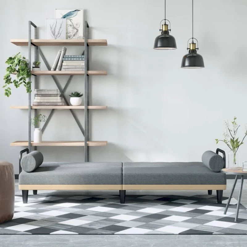 vidaXL Sleeper Sofa with Armrests Sofa Couch Recliner Chair Loveseat Fabric - 80.7 x 35 x 27.6