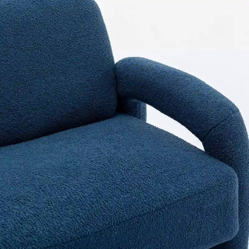 SEYNAR Mid-Century Modern Boucle 51 Solid Wood Curved Sofa