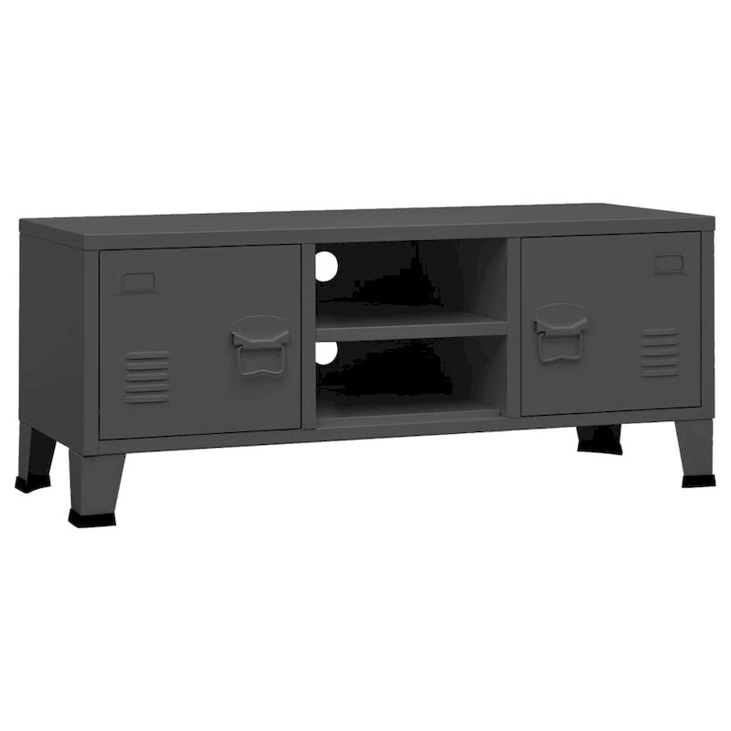 vidaXL TV Stand TV Console Sideboard TV Unit Home Media Unit Cupboard Metal - 41.3 x 13.8 x 16.5