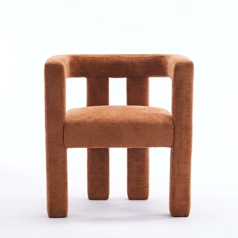 Set of 1 Chic design Barrel shaped Fabric Upholstered Accent Armchair