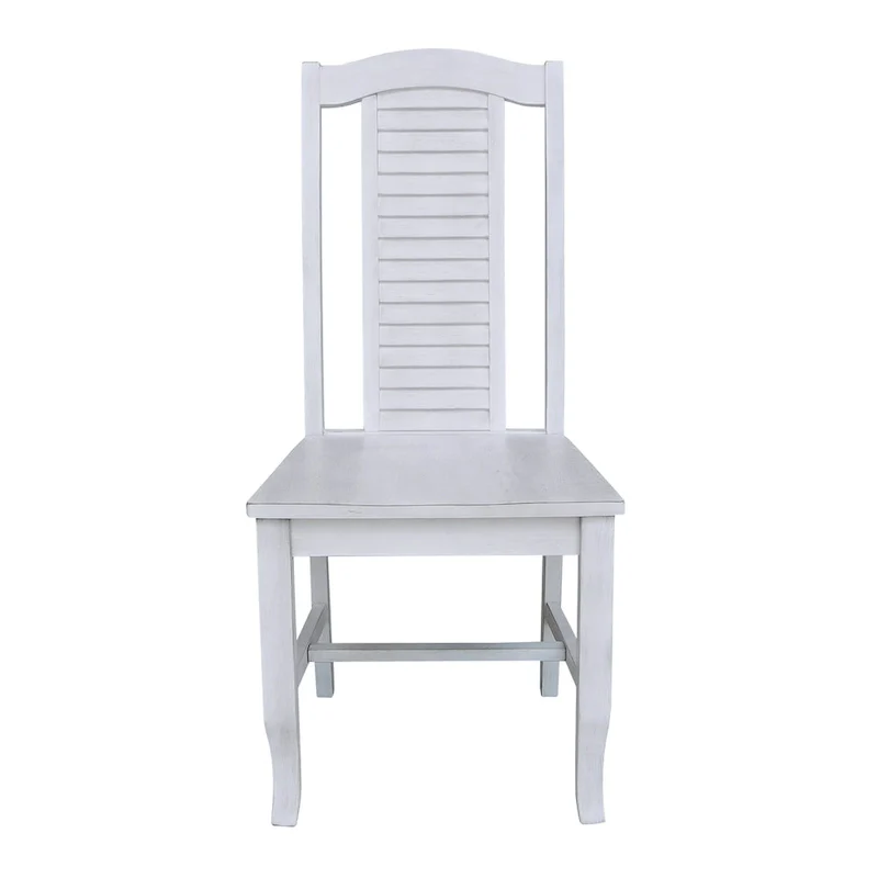 Solid Wood Seaside Dining Chairs - Set of Two