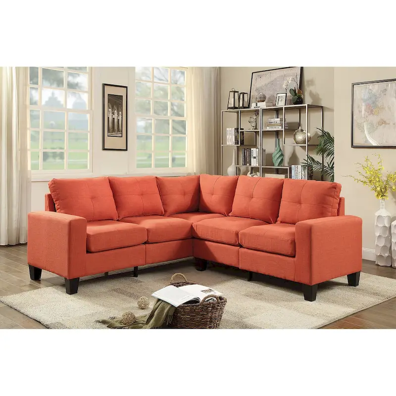 Newbury 82 in. W 2-piece Polyester Twill L Shape Sectional Sofa - 32L x 82W x 35H