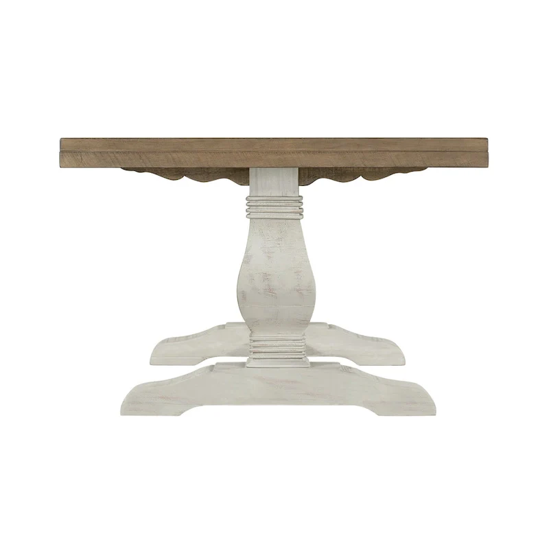 50 Solid Wood Pedestal Coffee Table