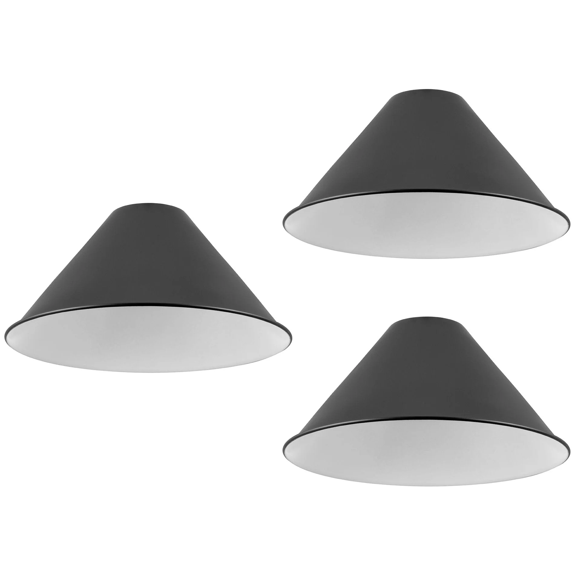 14 Industrial Metal Cone Replacement Shades, 3-Pack