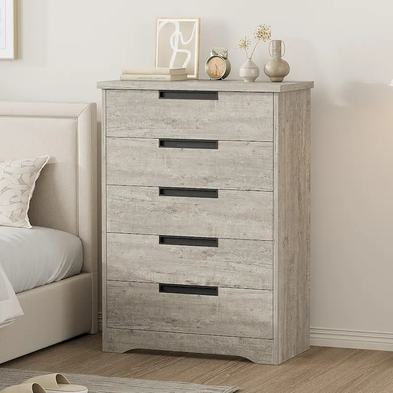 Natural 5 Drawer Dresser for Bedroom, Living Room, Nursery