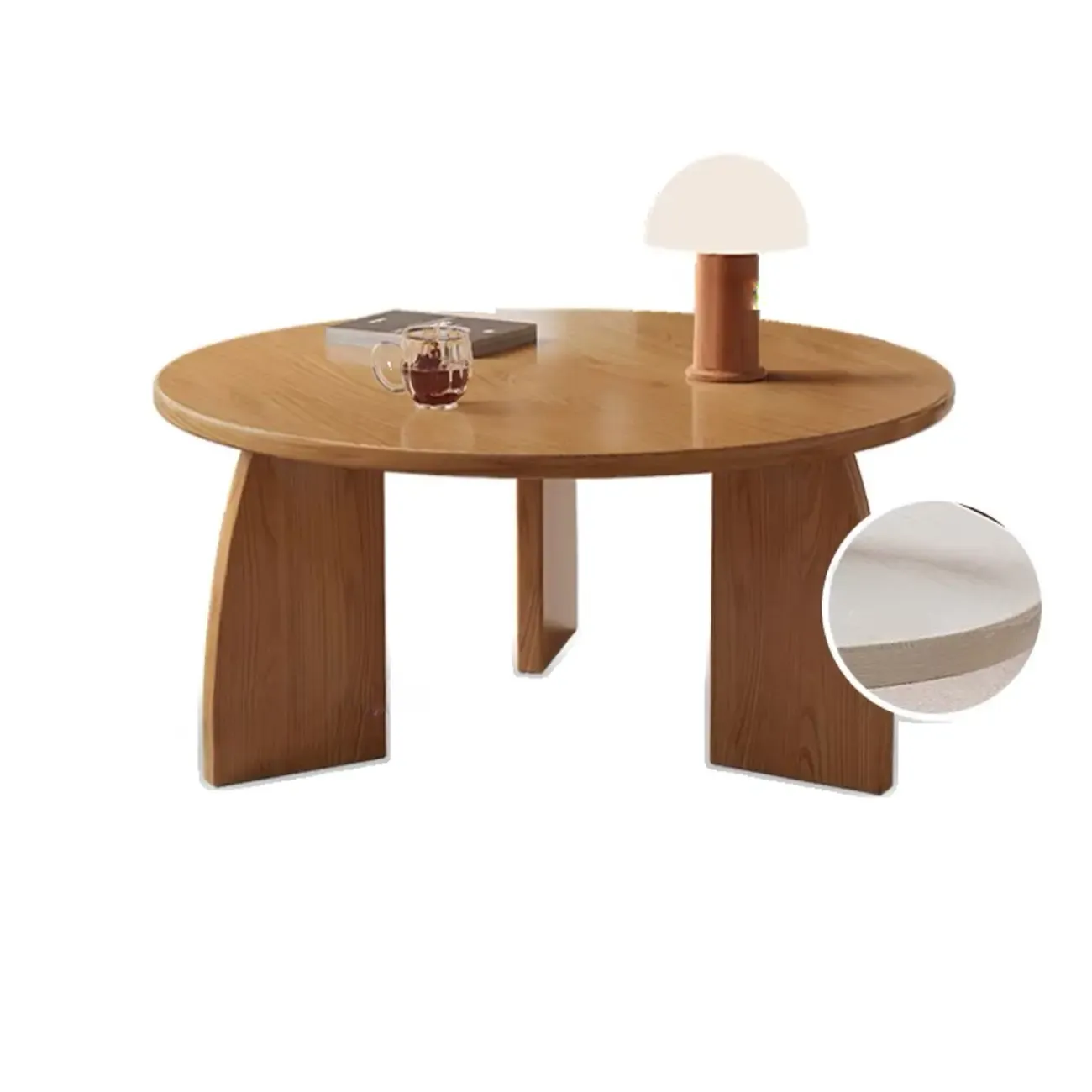 Modern Wooden Round Coffee Table