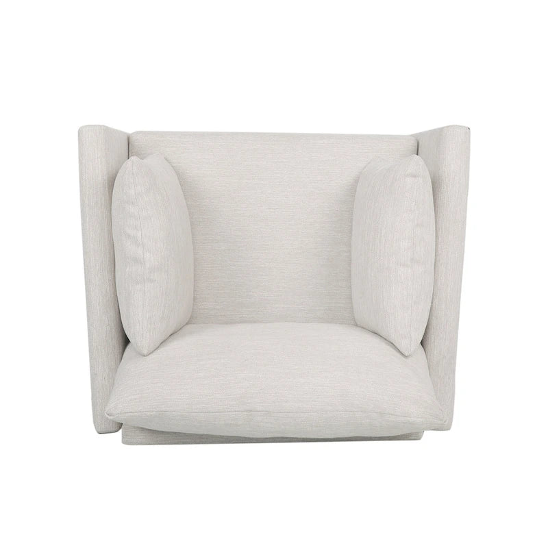Gould Upholstered Club Chair with Accent Pillows