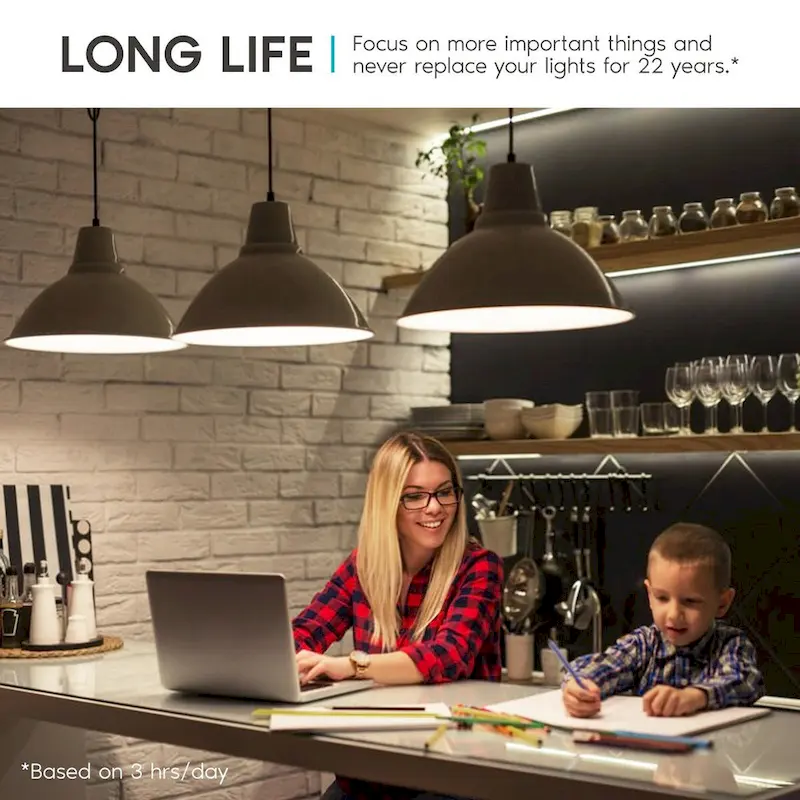 Luxrite A19 LED Light Bulb 60W Equivalent 3500K 800 Lumens Dimmable 9W Enclosed Fixture Rated E26 Base 12 Pack