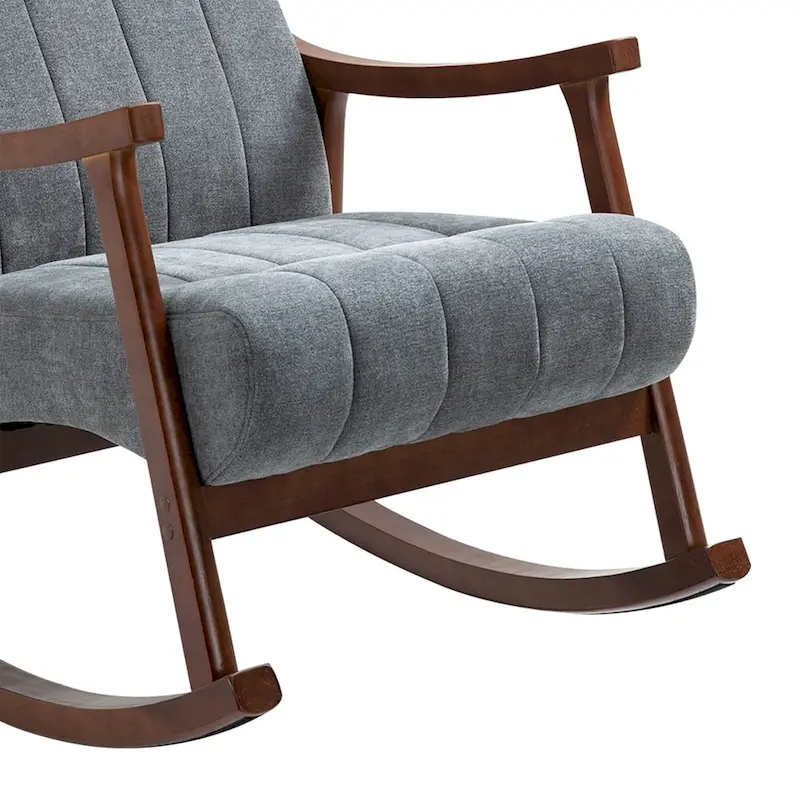 AVAWING Upholstered Rocking Chair ModernHighBackArmchair