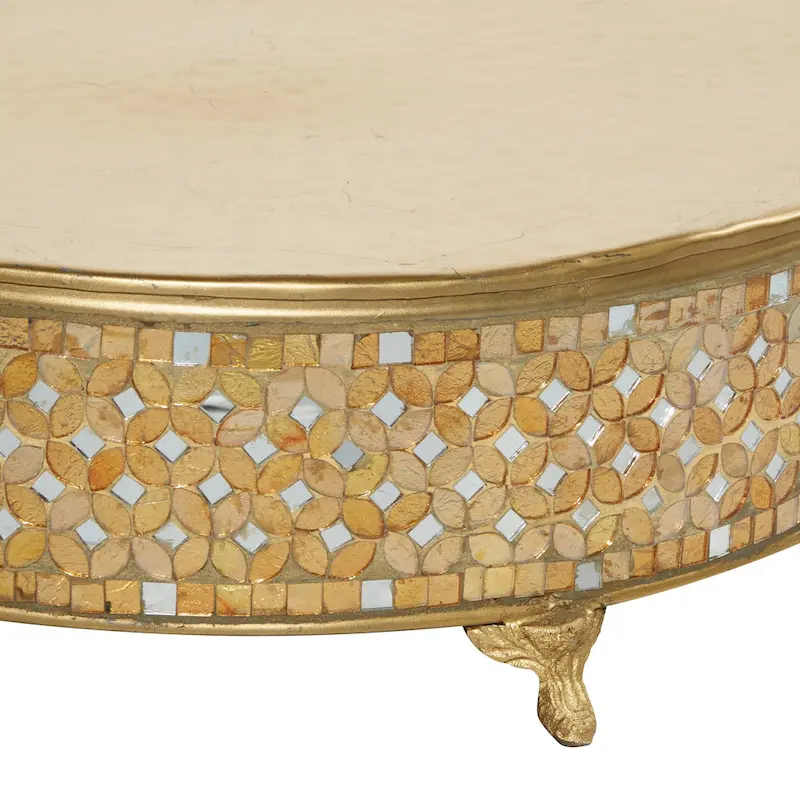 Amazing Set of Three Metal Mosaic Cake Stand