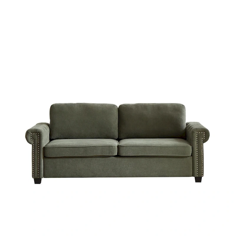83.8 Convertible 2-in-1 Pullout Polyester Sleeper Sofa Bed