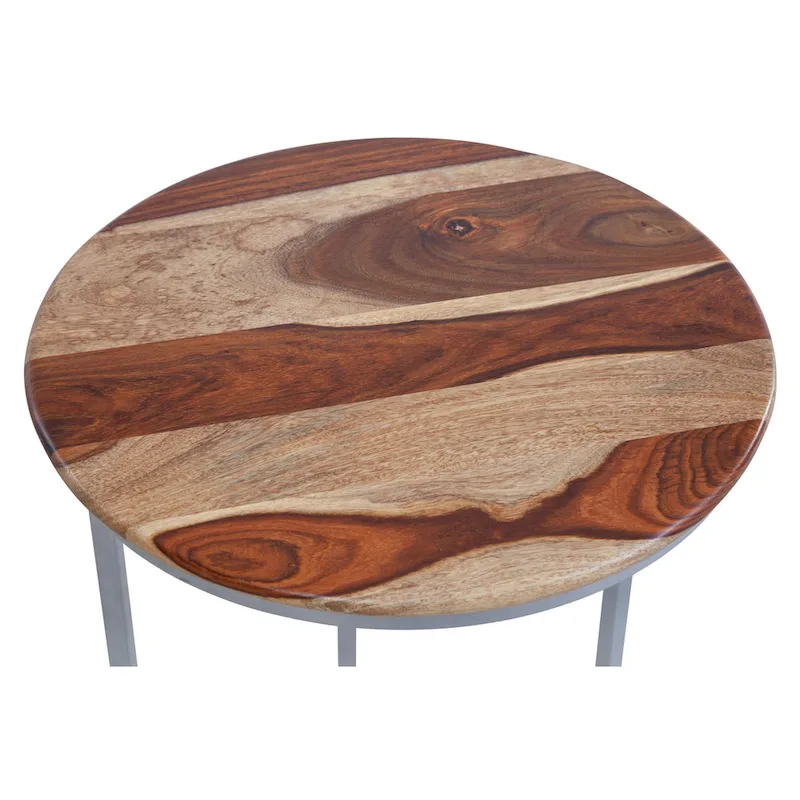 Union Solid Wood and Metal C-Table