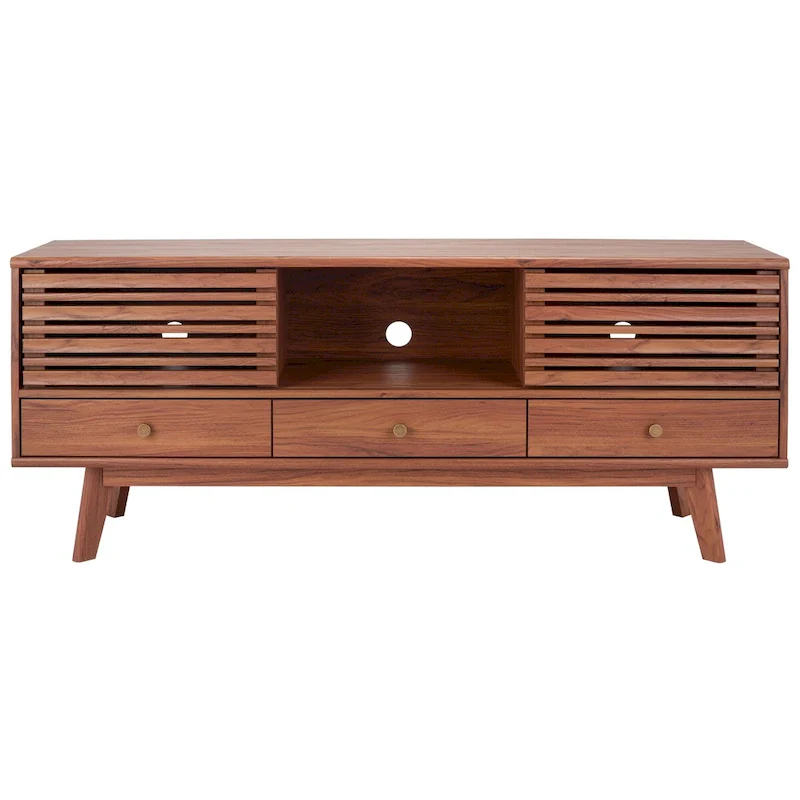 SAFAVIEH Ciera 3-Drawer Entertainment TV Media Stand (65 Flatscreen TV) - 58.7 In. x 15.2 In. x 23.9 In. - 59Wx15Dx24H