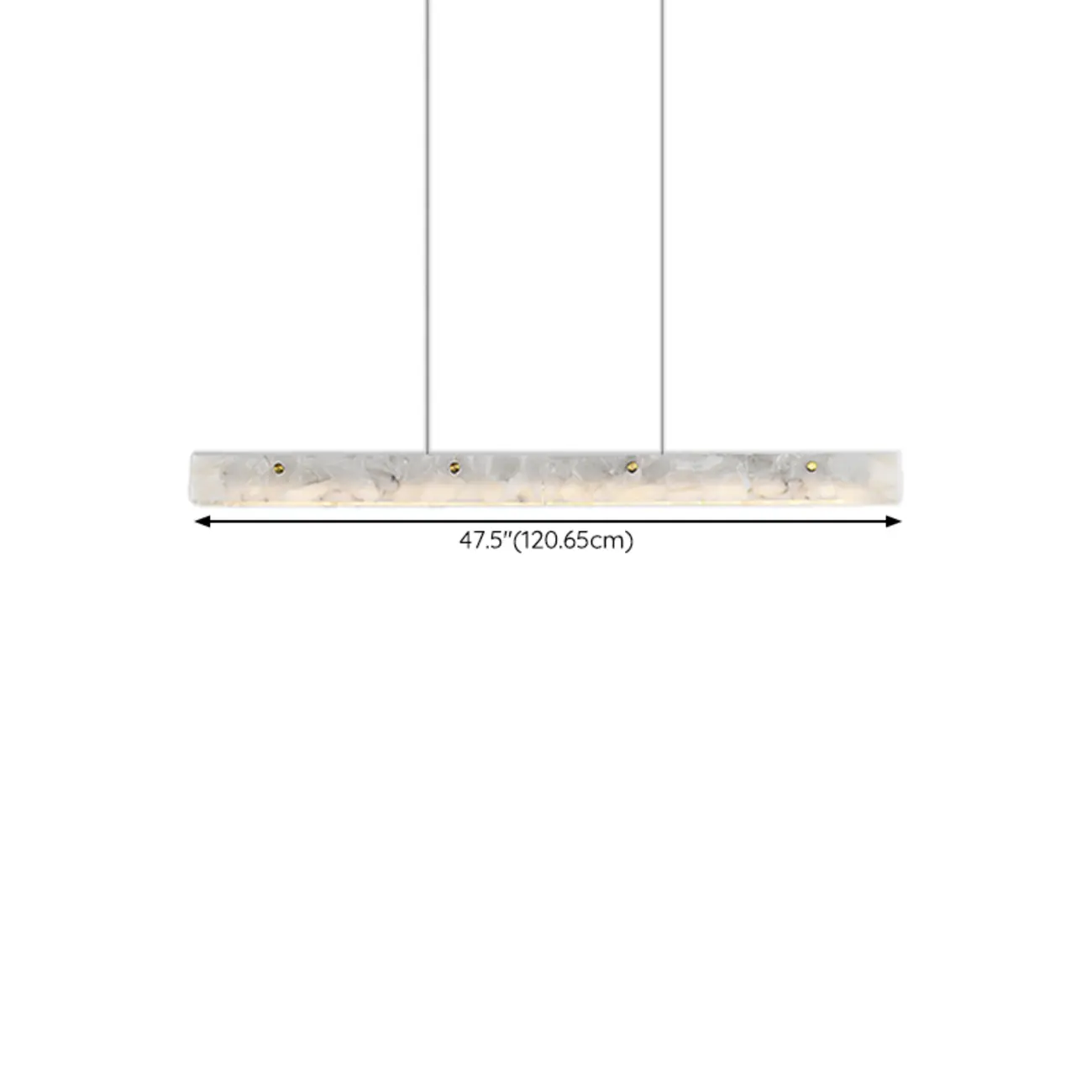Adjustable Rectangle Marble Hanging Island Light