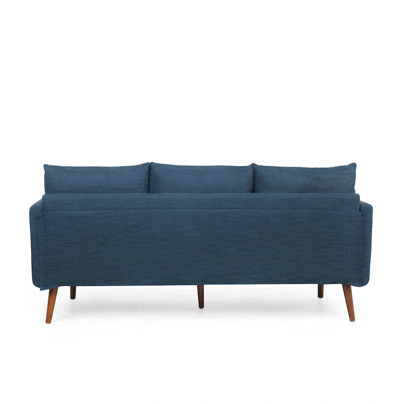 Modern 76.5 3-Seater Sofa with Birchwood Legs and Pillows
