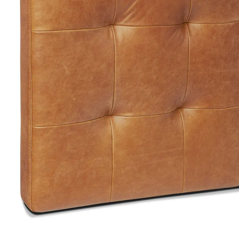 Poly and Bark Napa Leather Headboard - Full Grain Genuine Italian Leather