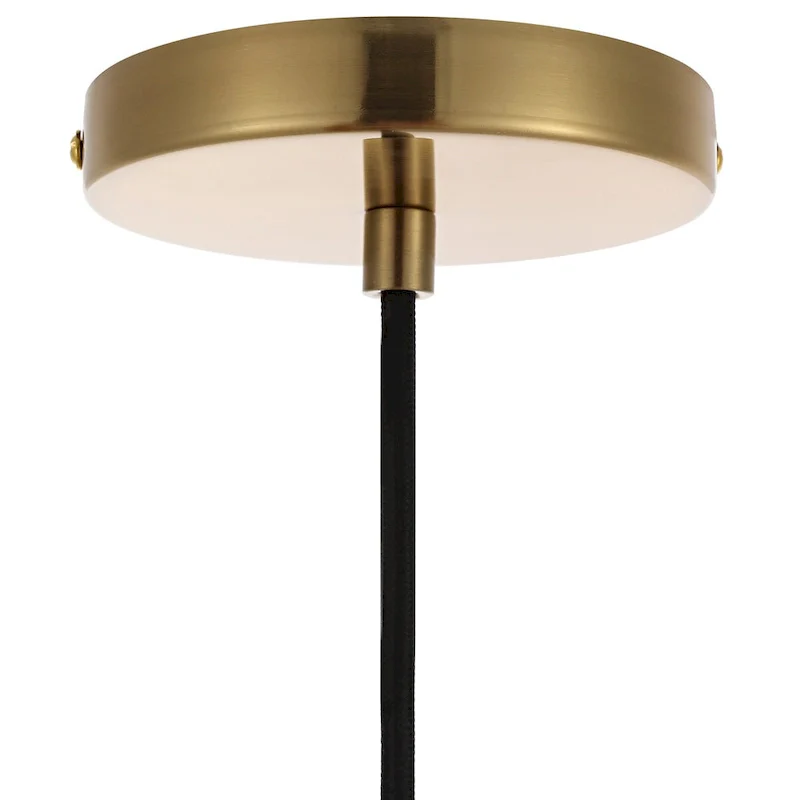 WINGBO 1-Light Modern Crystal Pendant Light Fixture Height Adjustable Hanging Light