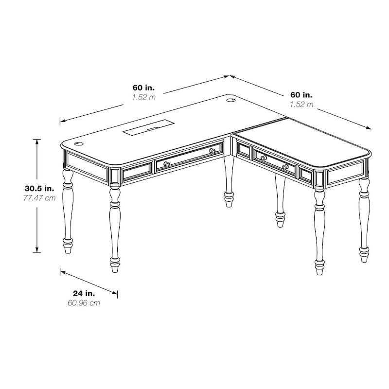 Country Meadows L-Shaped Desk