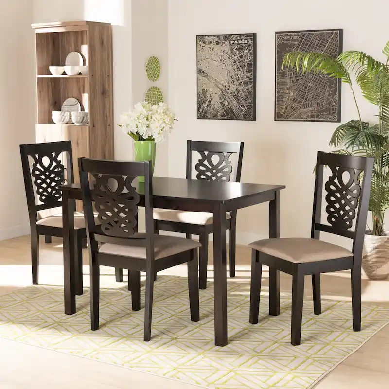 Gervais Modern and Contemporary Transitional 5-Piece Dining Set