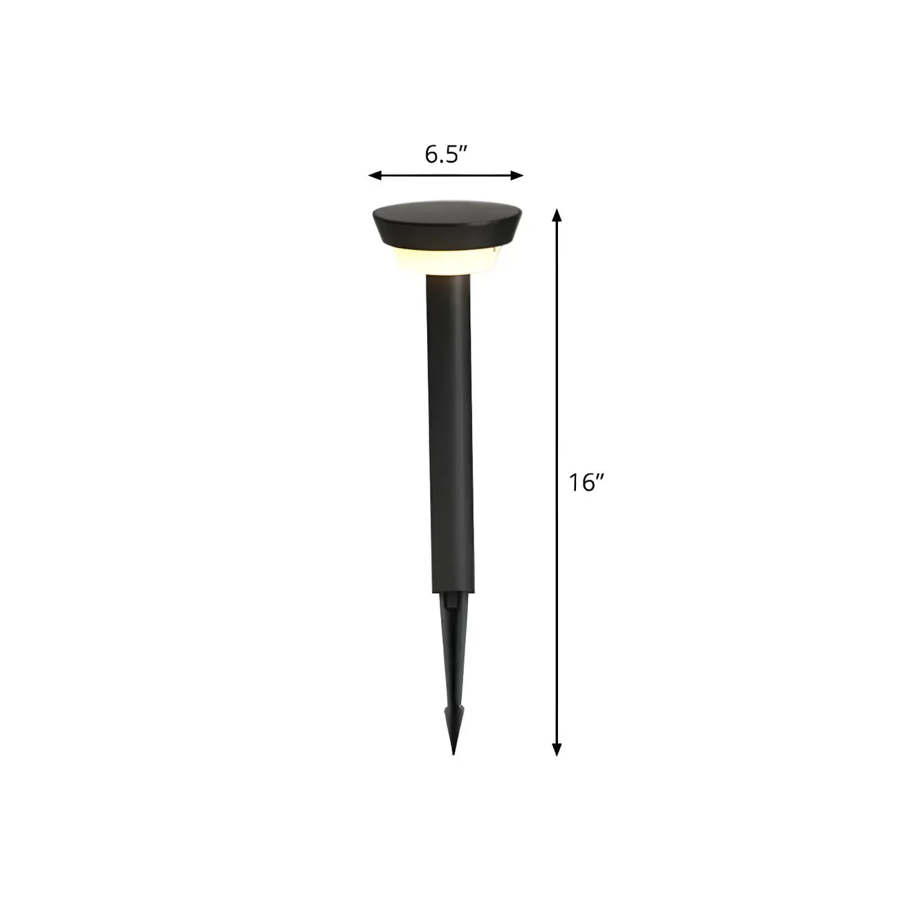 Modern Round Stake Solar Metal Landscape Lighting