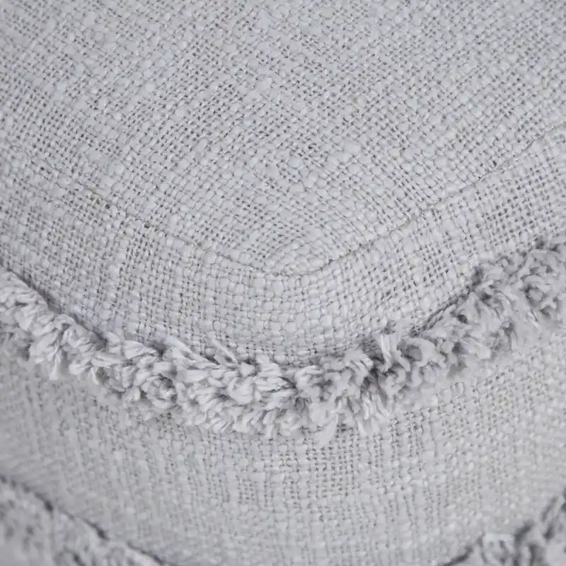 Sevita Solid Textured Stripe Pouf Ottoman