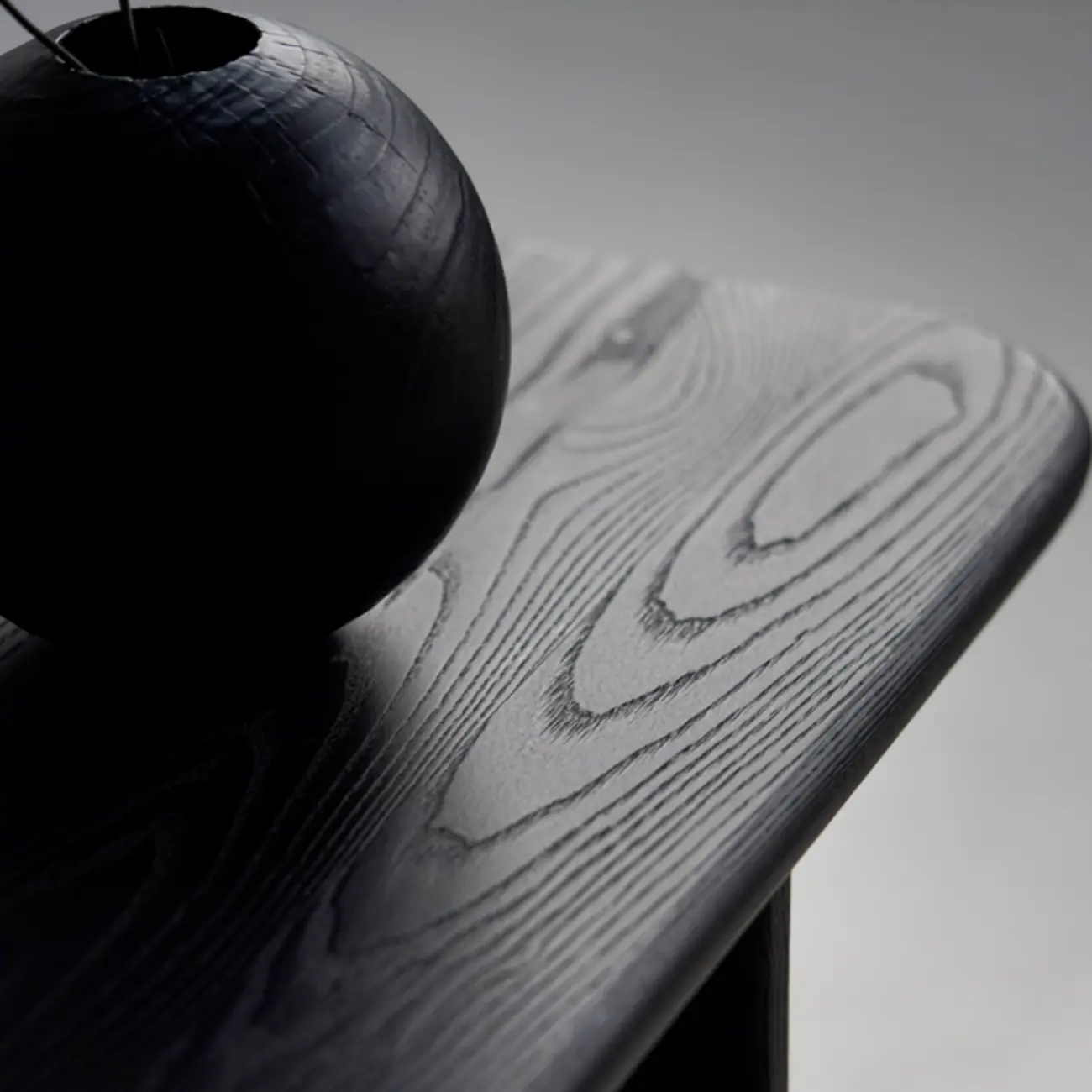 Modern Rectangle Black Ash Console Table