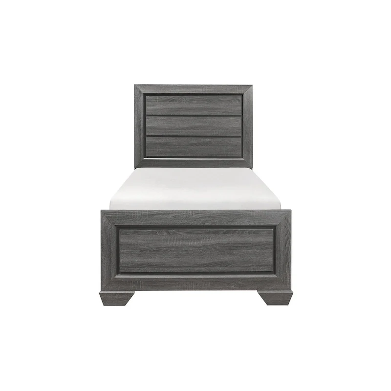 Valli 3 Piece Gray Modern Panel Bedroom Set