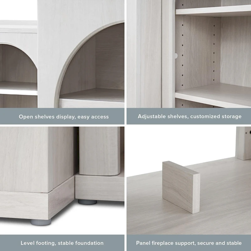 Mopio Blake Electric Fireplace Mantel TV Stand