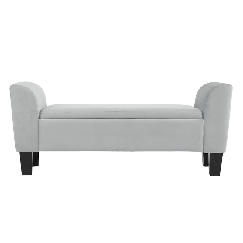 Mila Velvet Ottoman Bench with Storage - 16.5L x 55W x 23H