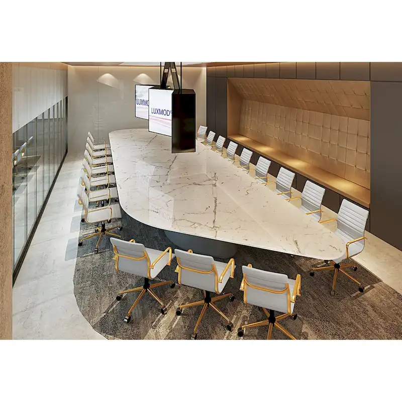 LUXMOD Ribbed Home Office Computer Chair Desk Chair