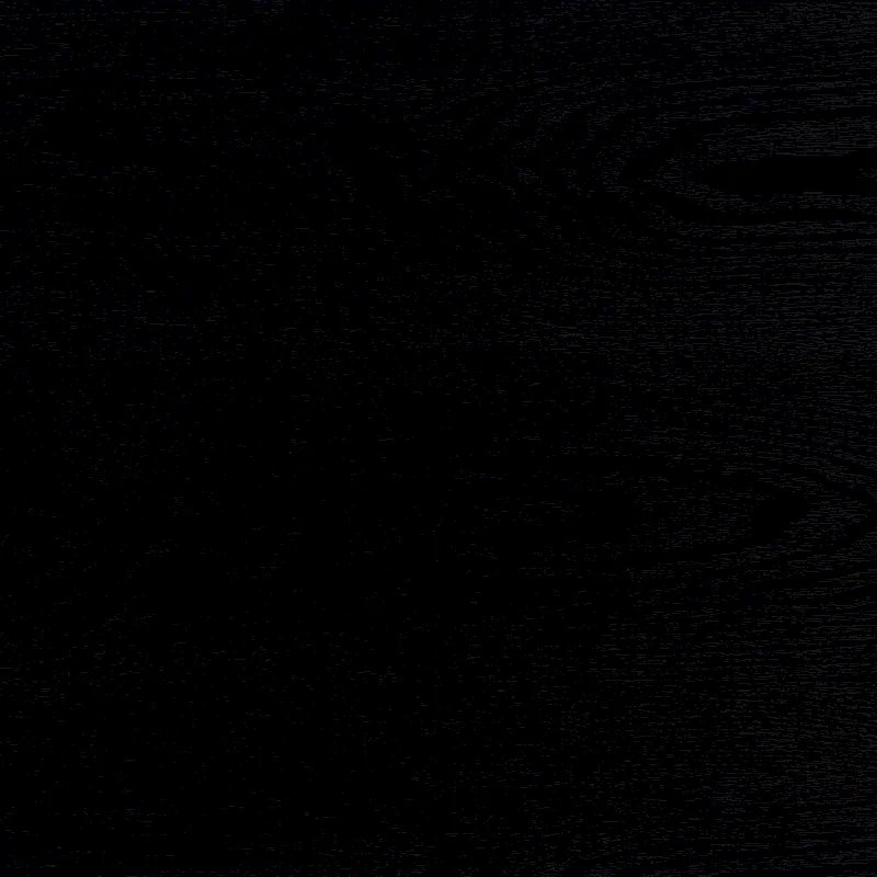 Black Fluted Coffee Table - Metal Legs with Drawer