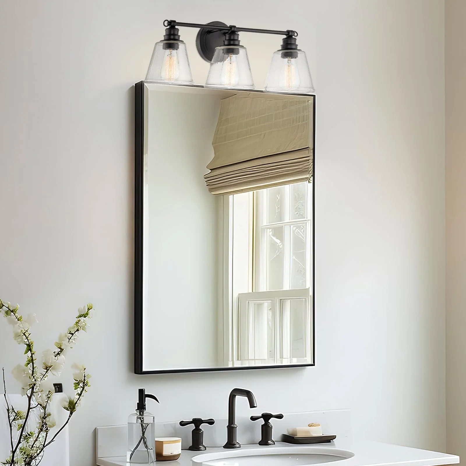Adair 23 Modern 3-Light Farmhouse Vanity / Bathroom Light