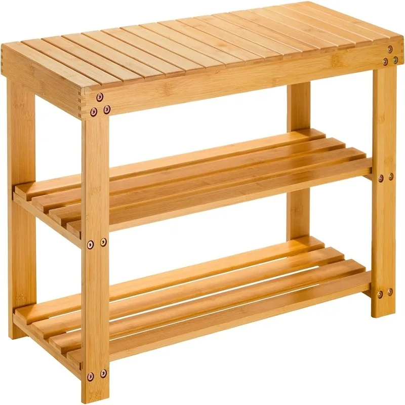 3 Tier Sturdy Shoe Bench - 11D x 27.5W x 17.5H