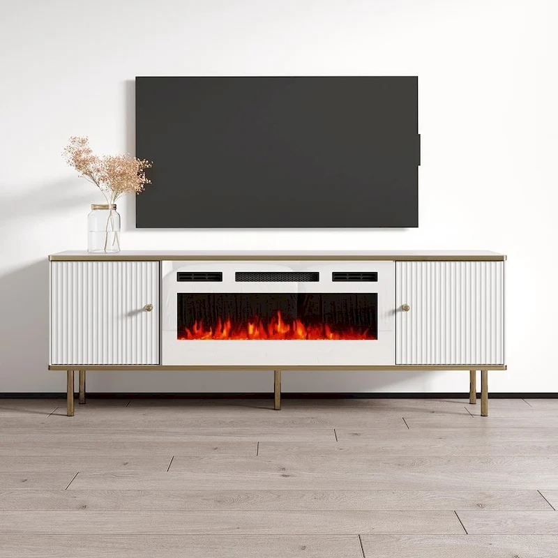 Camelia WH-EF Electric Fireplace 63 TV Stand