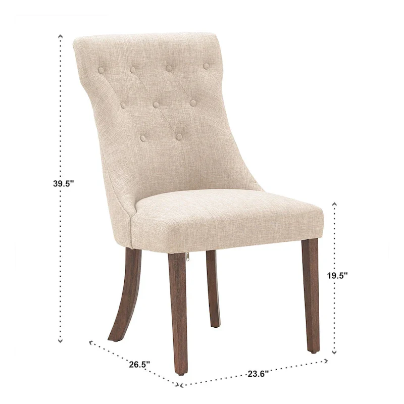 Voyager Button-tufted Dining Chairs (Set of 2) by iNSPIRE Q Artisan