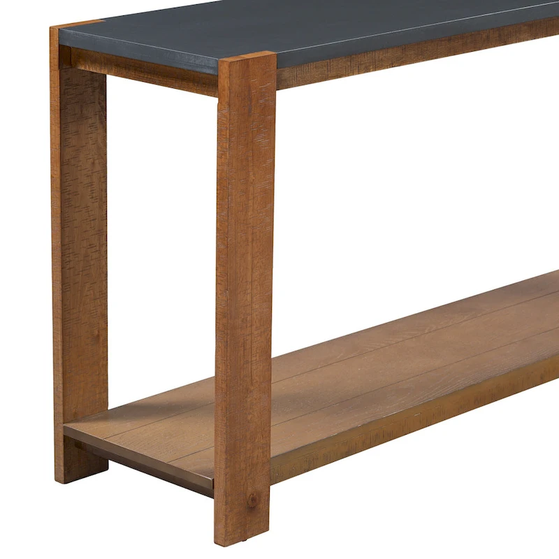 Narrow Long Entryway Console Table Side Table with Bottom Shelf