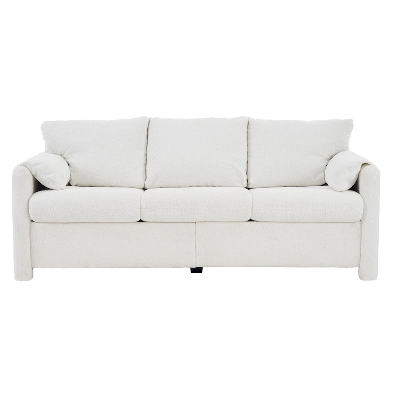 3-Seater Sofa 77 Chenille Couch - Plush Triple Seater Sofa with High-Density Foam Cushions, Deep Seat Living Room Couch