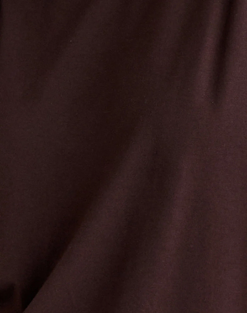 Sybe Long Sleeve Mini Dress in Bitter Chocolate