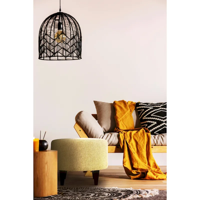 MJL Furniture Sophia Text2Olivia Round Upholstered Ottoman