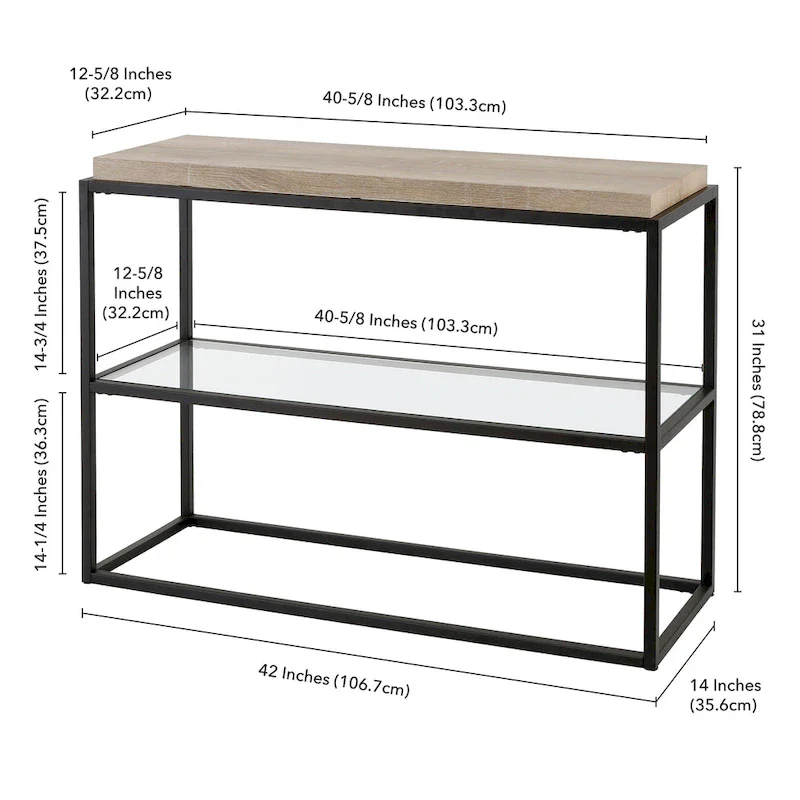 Carbon Loft Hyginus Blackened Bronze Console Table
