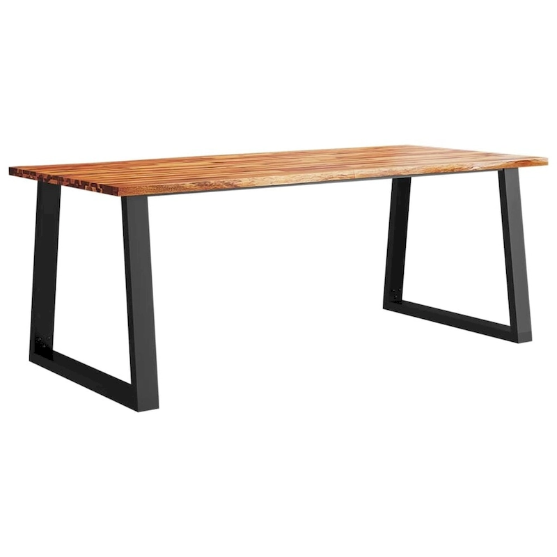 vidaXL Dining Table with Live Edge 78.7x35.4x29.5 Solid Wood Acacia