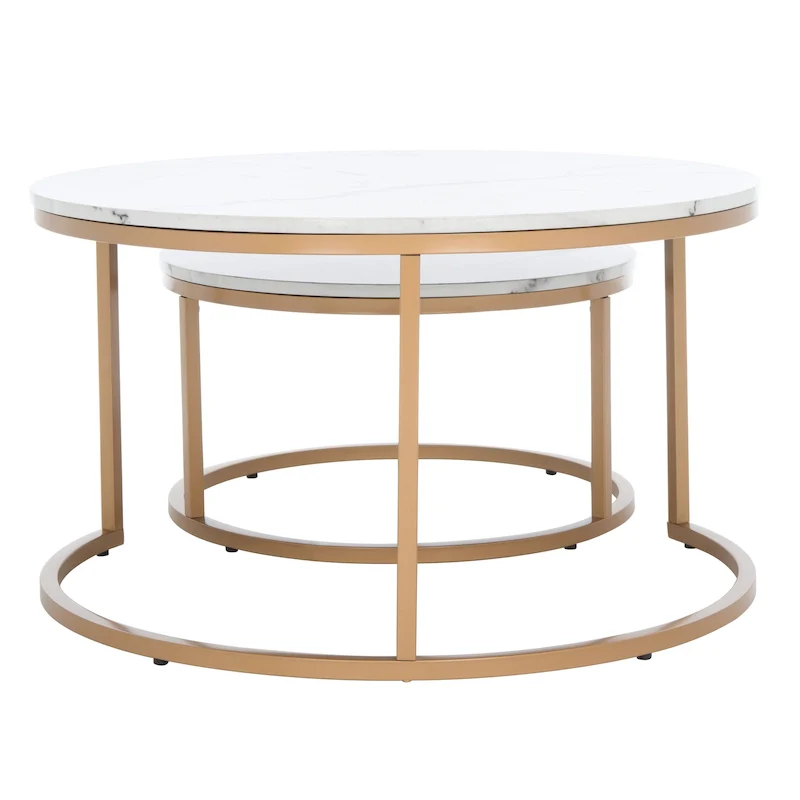2 Round Nesting Coffee Table - 43 L x 36 D x 18 H - 32Wx32Dx18H