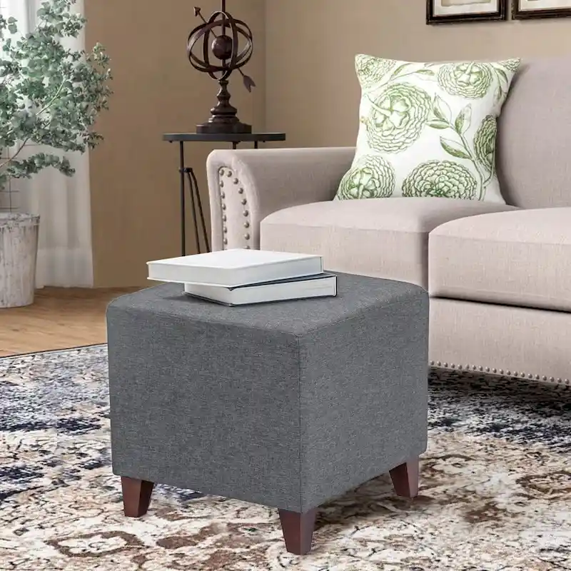Adeco Simple British Style Passionate Cube Ottoman Footstool