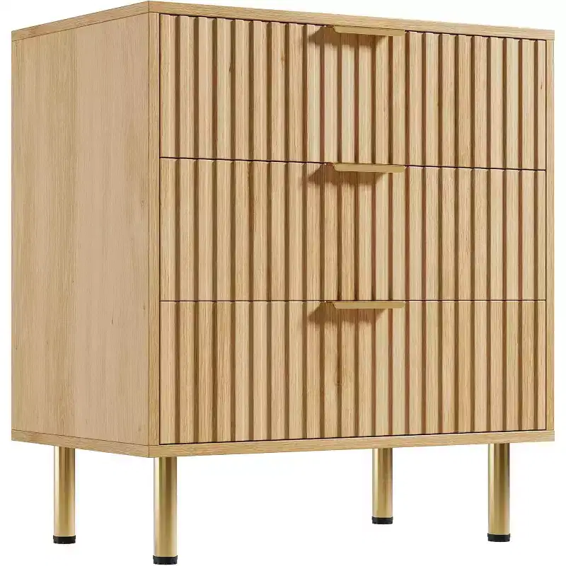 White 3-Drawer Dresser, Single